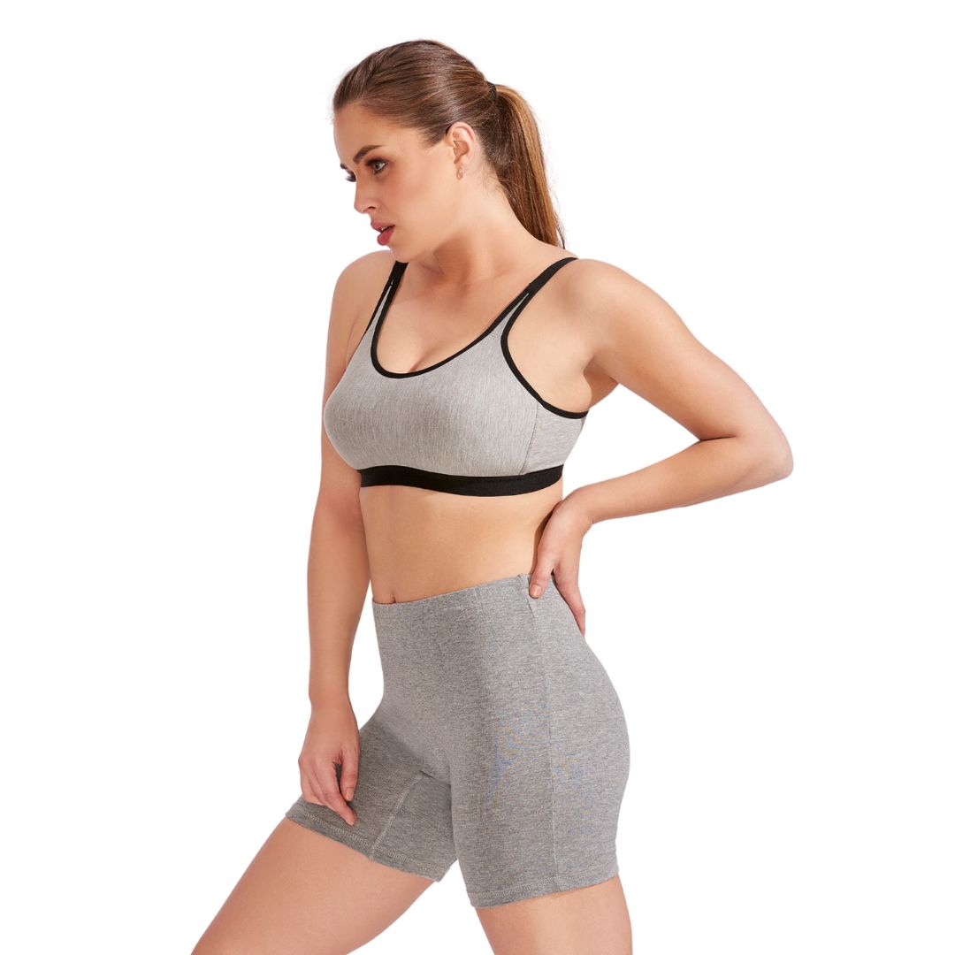 Bralux Sports Bra for Yoga Exercise Bra for Gym Workout Bra with Removable Pads T Back B Cup Non Wired Cotton Spandex Bra -5001