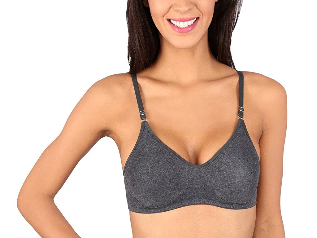 Bralux Women's Cotton Hosiery T-shirt Non-Wired Non-Padded Bra