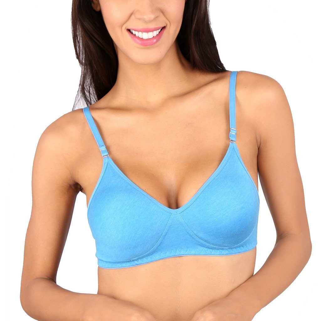 Bralux Women's Cotton Hosiery T-shirt Non-Wired Non-Padded Bra