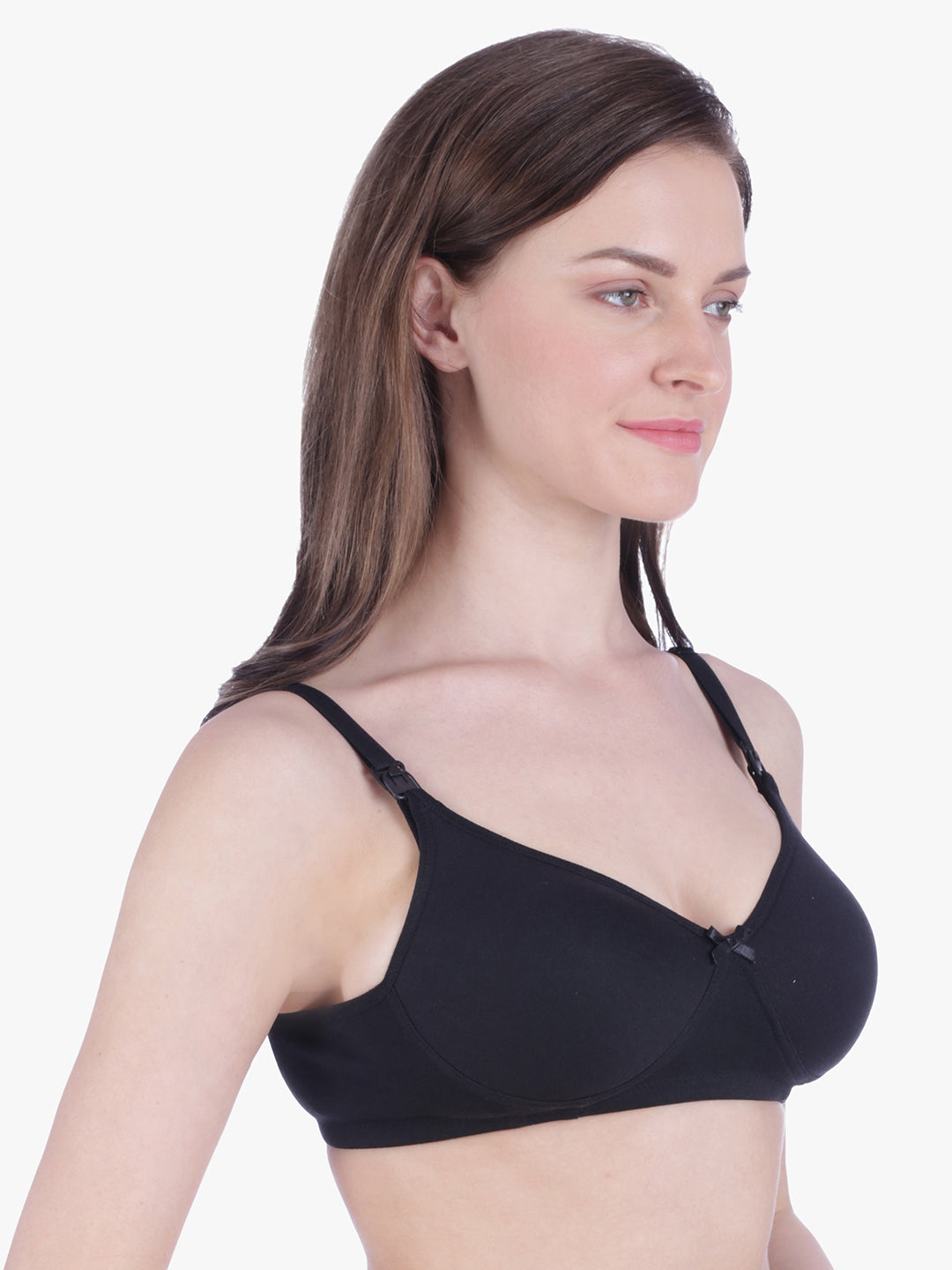 Bralux Womens Maternity Bra, Non-Wired Padded Feeding Bra, Nursing Bra - Cotton Hosiery Full Coverage Bra - Blossam