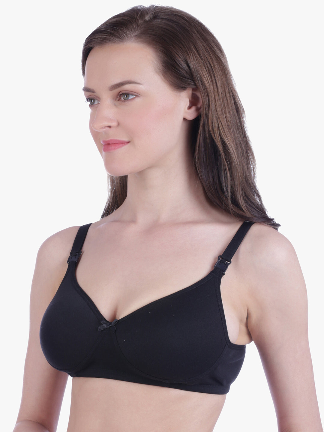 Bralux Womens Maternity Bra, Non-Wired Padded Feeding Bra, Nursing Bra - Cotton Hosiery Full Coverage Bra - Blossam
