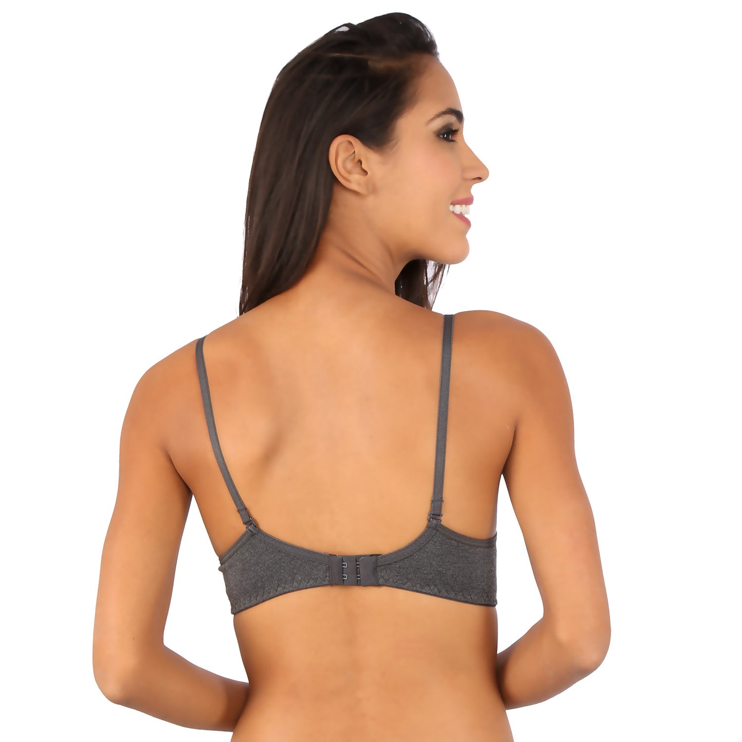 Bralux Womens Bra Non-Wired Bra, Padded T-Shirt Bra, B Cup Cotton Bra, Full Coverage Bra - Black, 30B - Liza