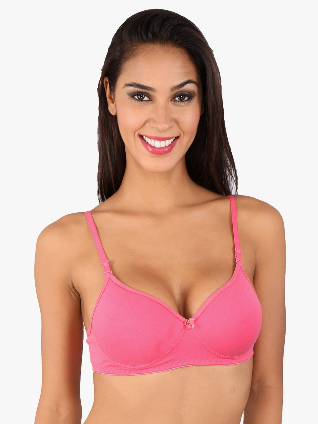 Bralux Womens Bra Non-Wired Bra, Padded T-Shirt Bra, B Cup Cotton Bra, Full Coverage Bra - Black, 30B - Liza