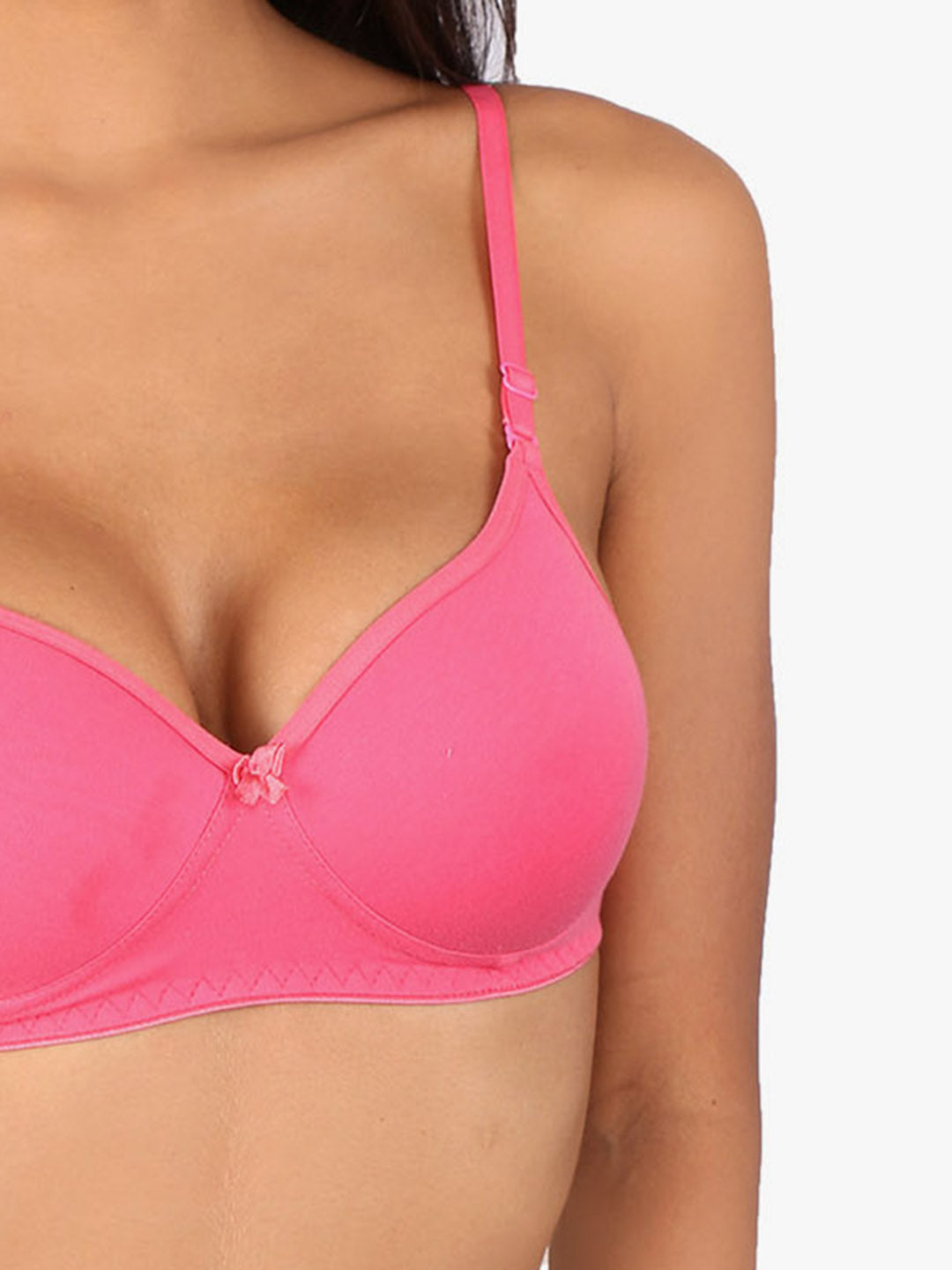 Bralux Womens Bra Non-Wired Bra, Padded T-Shirt Bra, B Cup Cotton Bra, Full Coverage Bra - Black, 30B - Liza