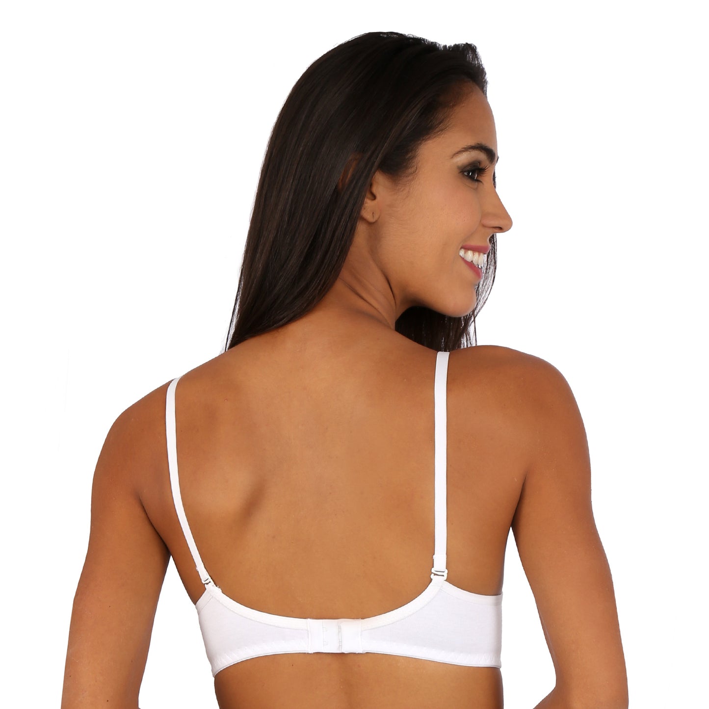 Bralux Womens Bra Non-Wired Bra, Padded T-Shirt Bra, B Cup Cotton Bra, Full Coverage Bra - Black, 30B - Liza