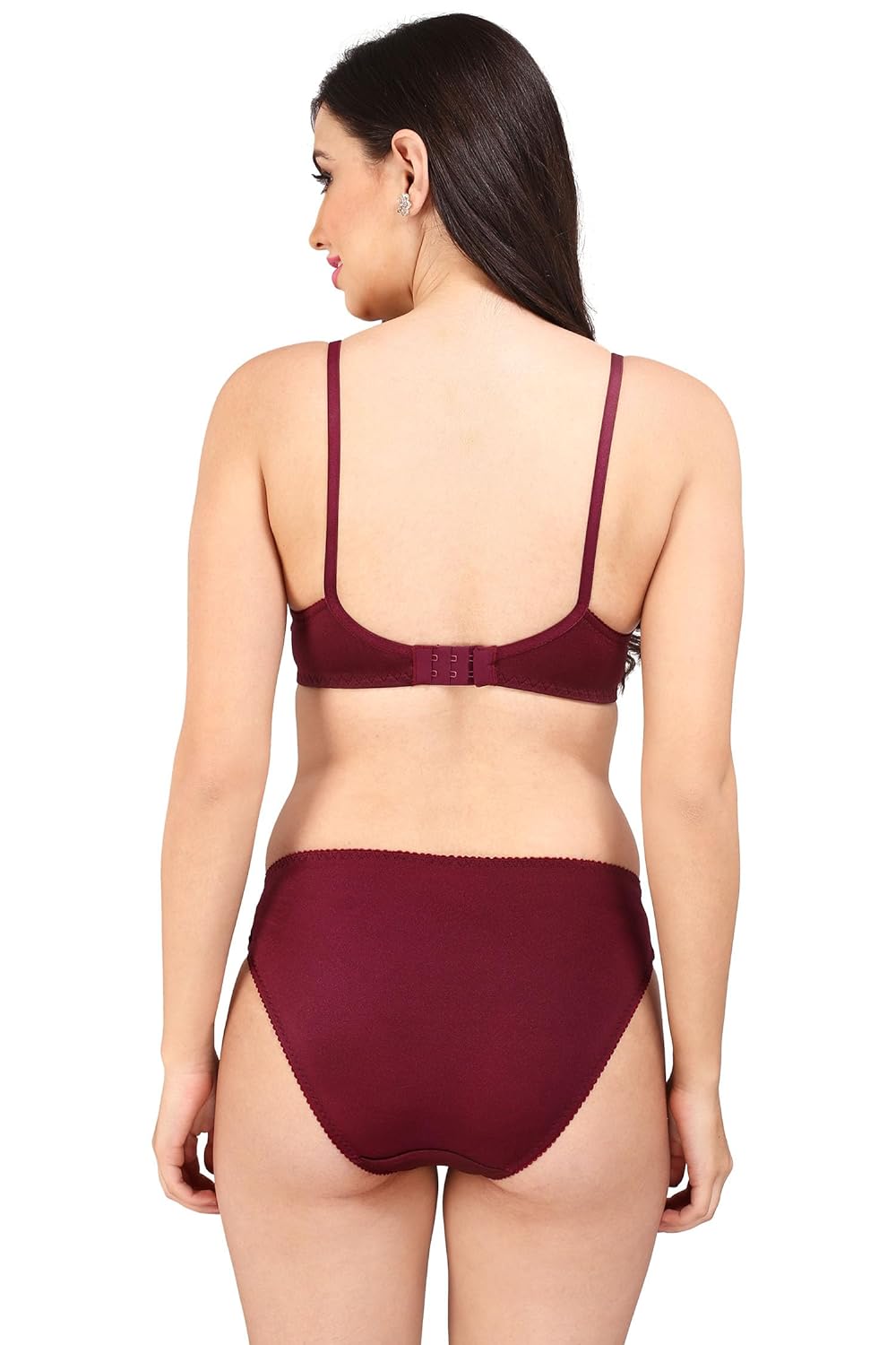 Bralux Fancy Lace Lingerie Set for Women Full Coverage Non Wired Non Padded Bra Panty Set B Cup- Lazari set
