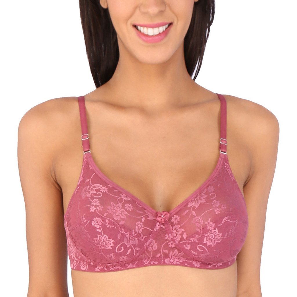 Bralux Women's Madhu Lace Full Cup B Bra, Black