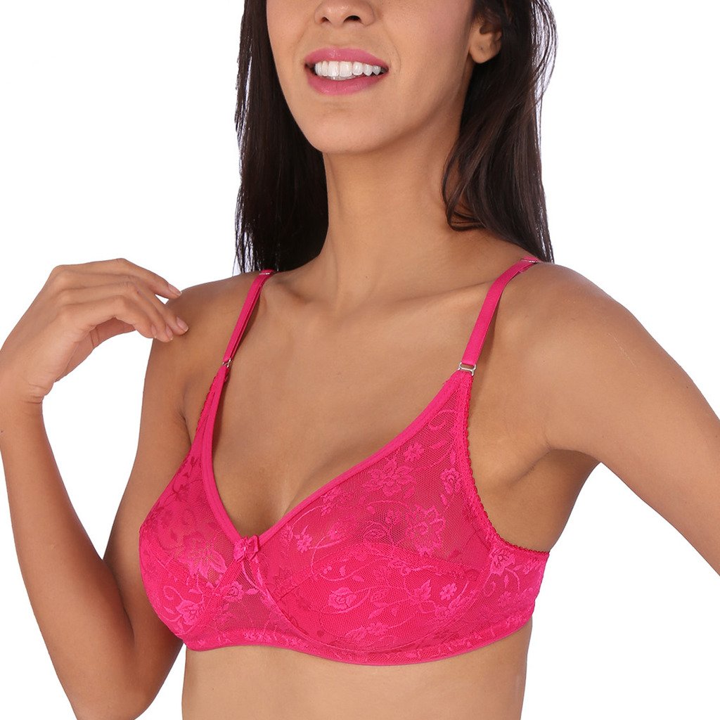 Bralux Women's Madhu Lace Full Cup B Bra, Black