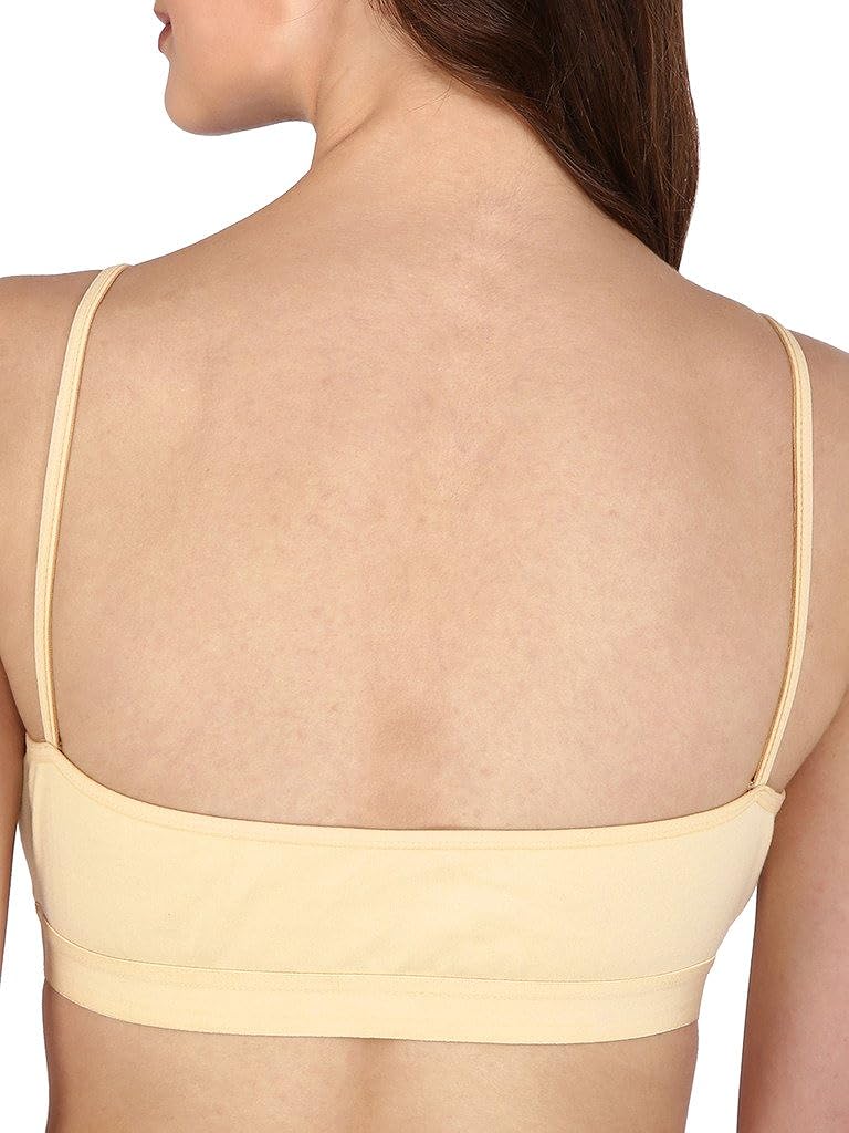 Bralux Womens Sports Bra, Non-Padded Bra Non-Wired, Cotton Hosiery Full Coverage Bra - Kanchan