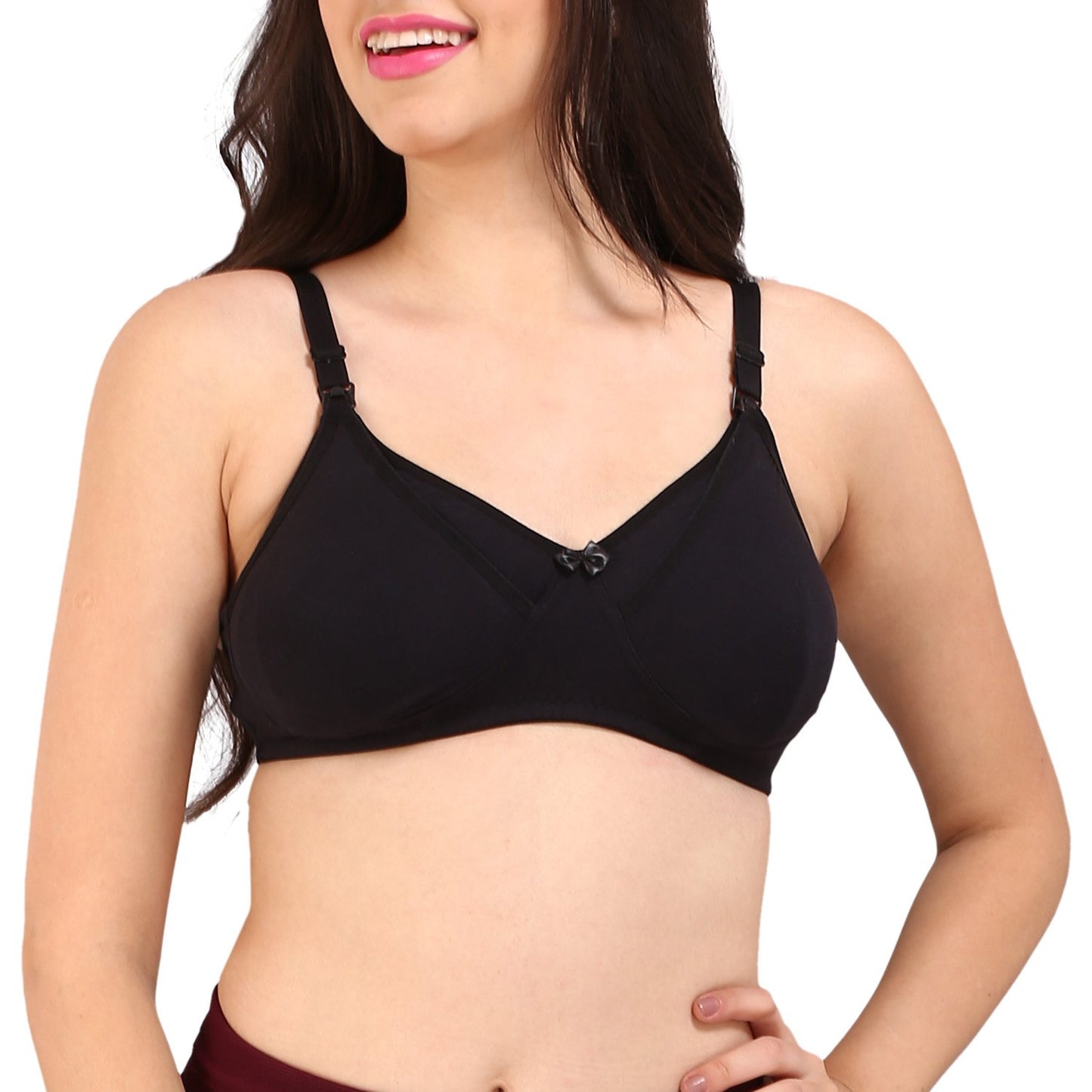Bralux Women's Maternity Bra Cotton T-shirt Non-Wired Feeding Nursing Bra - Sangam