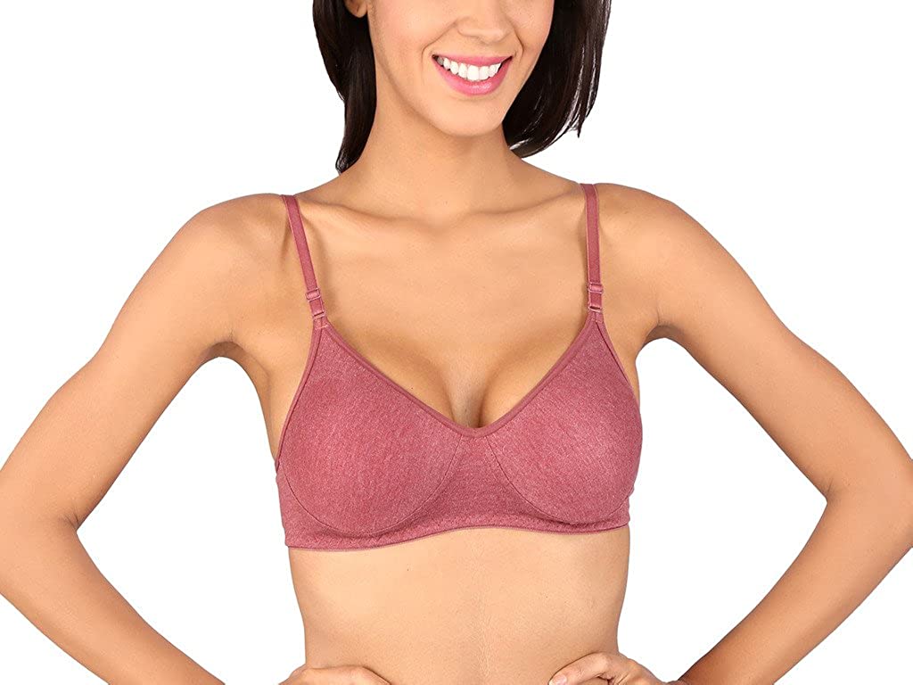 Bralux Women's Cotton Hosiery T-shirt Non-Wired Non-Padded Bra