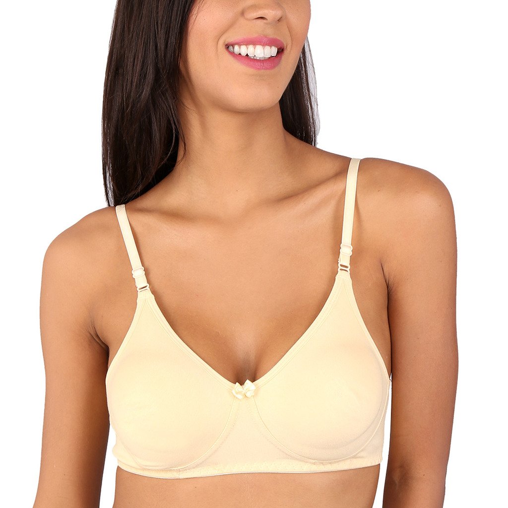 Bralux Women's Cotton Hosiery T-shirt Non-Wired Non-Padded Bra