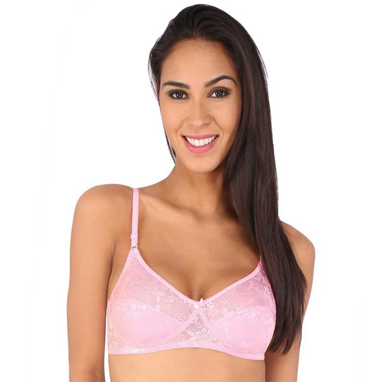 Bralux Women's Madhu Lace Full Cup B Bra, Black