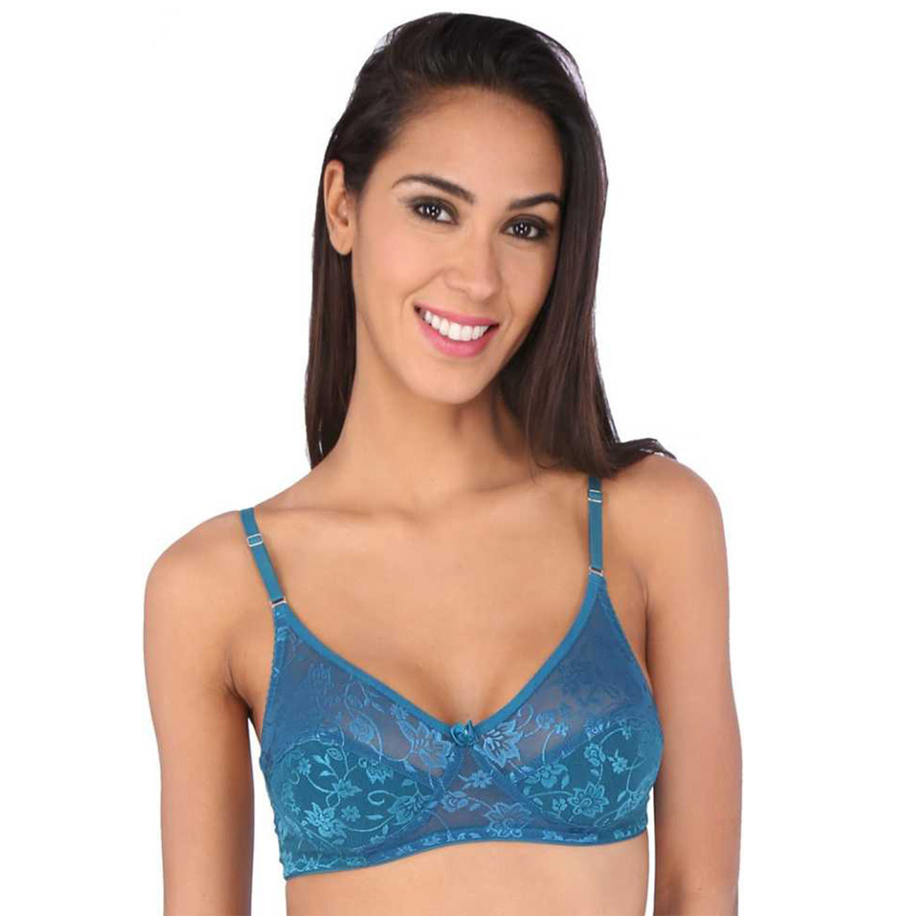 Bralux Women's Madhu Lace Full Cup B Bra, Black