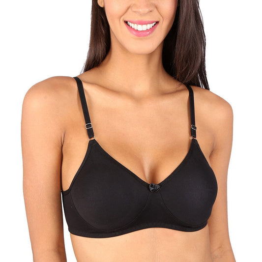 Bralux Women's Cotton Hosiery T-shirt Non-Wired Non-Padded Bra