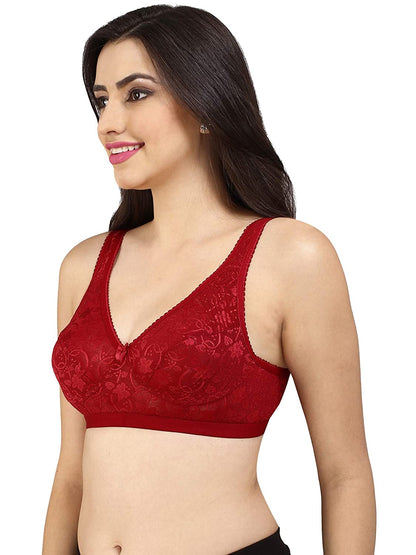 Shalini Full Coverage Lace Bra with Side Support for Plus Size