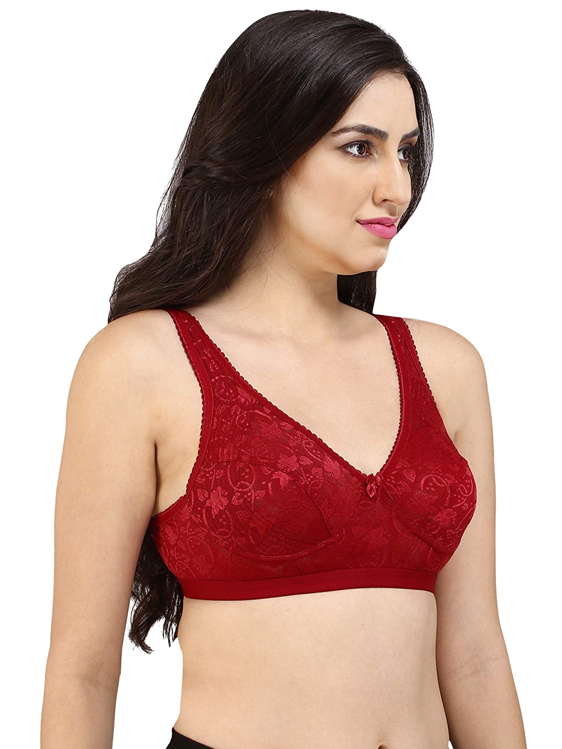 Shalini Full Coverage Lace Bra with Side Support for Plus Size