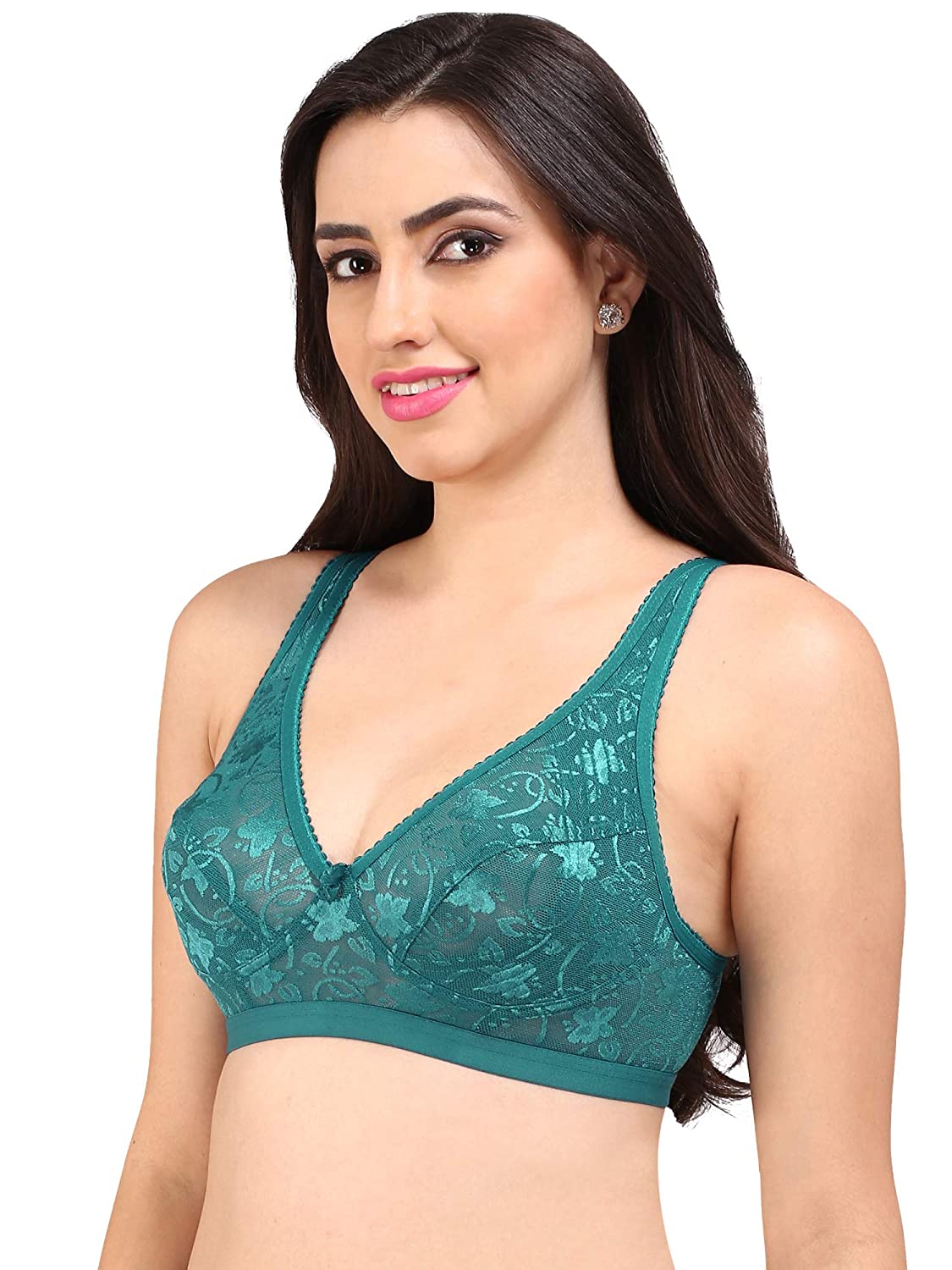 Shalini Full Coverage Lace Bra with Side Support for Plus Size