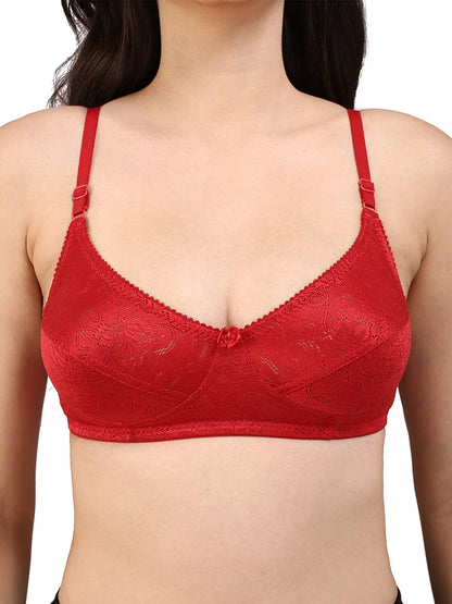 Bralux Women's Elite Non-Padded Non-Wired Regular Lace Bra