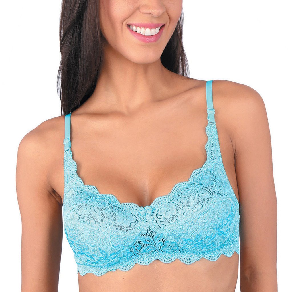 Bralux Womens Bra Fancy Lace Bridal Non-Wired Non-Padded Bra- Angeleena